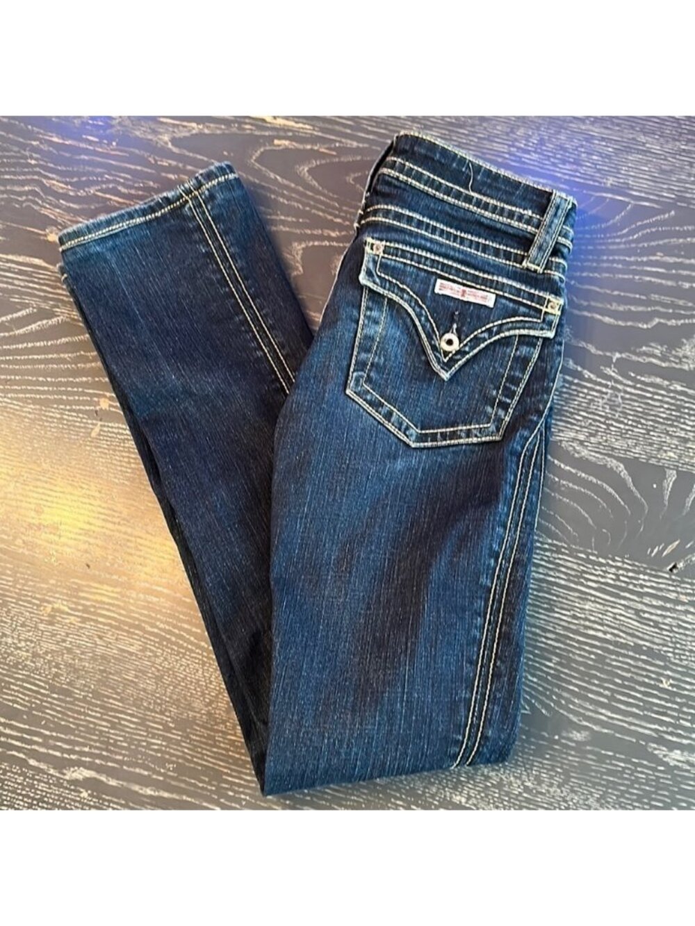 Hudson Jeans Straight Leg Low Rise Dark Wash size 2 short